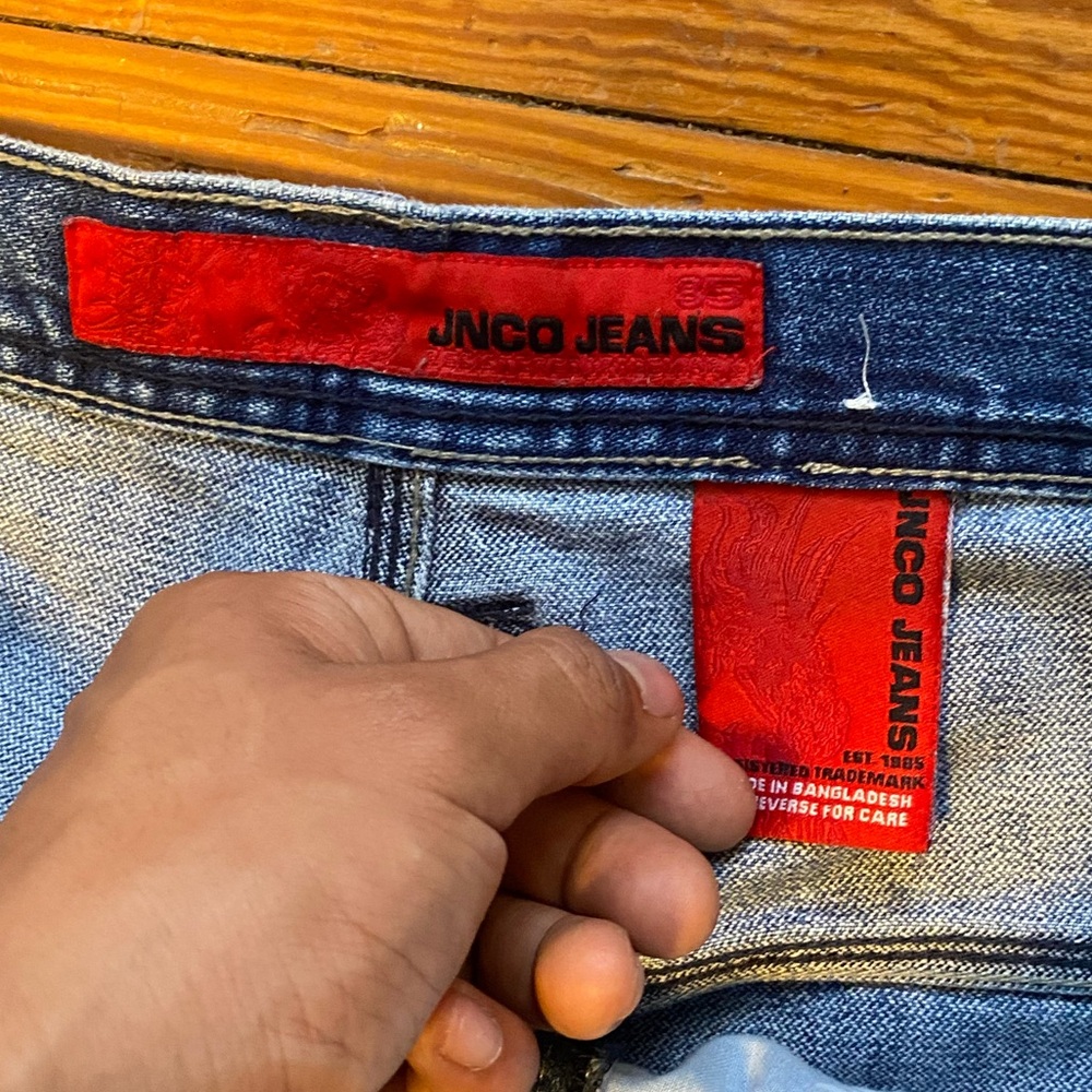 Y2K ealry 90s jnco jeans with back embroidery